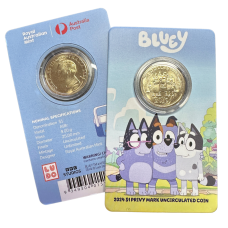 2024 RAM $1 Privy Mark Bluey Coin-In-Card | Stripe, Trixie & Nana