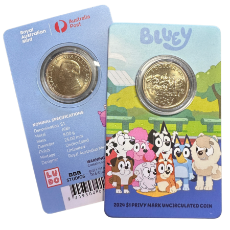 2024 RAM $1 Privy Mark Bluey Coin-In-Card | Bluey, Bingo & Friends