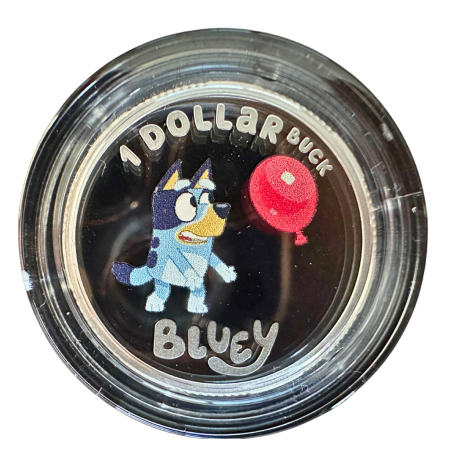 2024 $1 Bluey Silver Coloured Proof Coin | 2650 Mintage