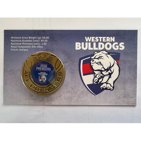 Western Bulldogs AFL Premiers 2016 Medallion Stamp Cover Western Bulldogs AFL Premiers 2016 Medallion Stamp Cover