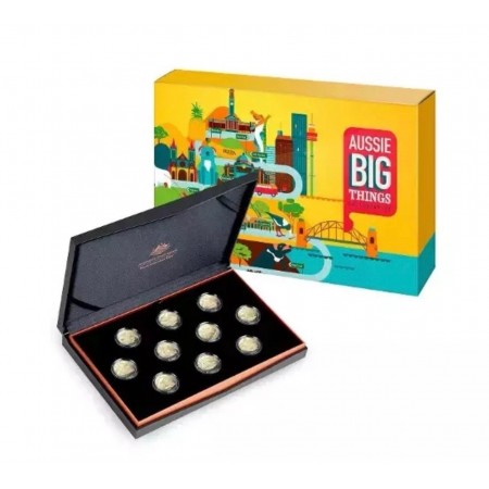 2023 RAM Aussie Big Things Complete 10 Coin Collector Box Set  | $1 AlBr Proof Coins