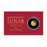 2026 Australian Lunar Year of the Horse Perth Mint Uncirculated 0.5g Gold Proof Button Coin | $2