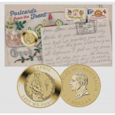 2025 PNC ANZAC Day Postcards from the Edge $1 Coin in Folder | Limited to 7000 2025 PNC ANZAC Day Postcards from the Edge $1 Coin in Folder | Limited to 7000