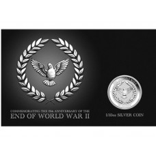 End of WWII 75th Anniversary 2020 1/10 oz Silver Coin in Card End of WWII 75th Anniversary 2020 1/10 oz Silver Coin in Card