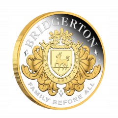 House of Bridgerton 2026 2oz Silver Proof Gilded Coin House of Bridgerton 2026 2oz Silver Proof Gilded Coin