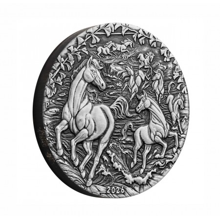 Australian Lunar Series III 2026 Year of the Horse 2oz Silver Antiqued Coin