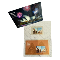 2023 Sydney Opera House 50 Years Australia Post Stamp Issue Folder | Minisheet & Stamps