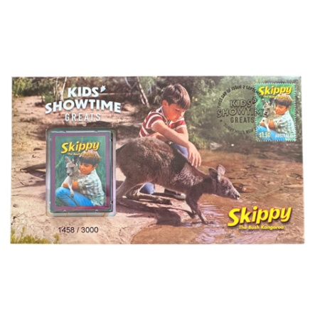 2024 Kids Showtime Greats Medallion FDC Cover | Skippy The Bush Kangaroo