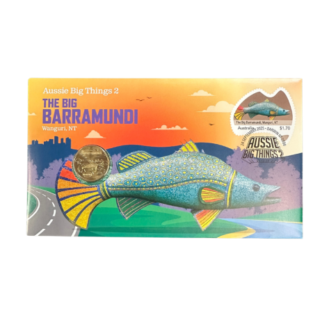 The Big Barramundi Postal Numismatic Cover Aussie Big Things 2 PNC | 2025 The Big Barramundi Postal Numismatic Cover Aussie Big Things 2 PNC | 2025