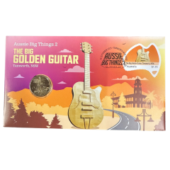 The Big Golden Guitar Postal Numismatic Cover Aussie Big Things 2 PNC | 2025 The Big Golden Guitar Postal Numismatic Cover Aussie Big Things 2 PNC | 2025