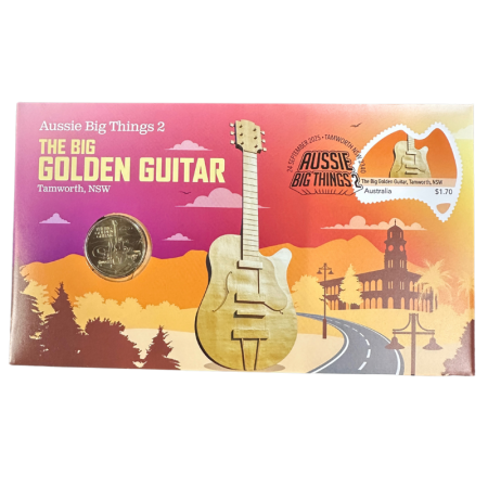 The Big Golden Guitar Postal Numismatic Cover Aussie Big Things 2 PNC | 2025 The Big Golden Guitar Postal Numismatic Cover Aussie Big Things 2 PNC | 2025