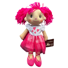 Teddy & Friends Brand Annabelle Ballerina Soft Rag Doll | Pink 35cm