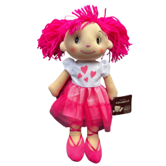Teddy & Friends Brand Annabelle Ballerina Soft Rag Doll | Pink 35cm