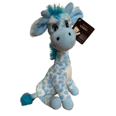 Teddy & Friends Brand Soft Blue Gerry Giraffe Plush Toy 33cm