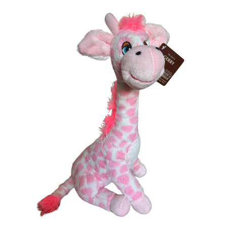 Teddy & Friends Brand Soft Pink Gerry Giraffe Plush Toy 33cm