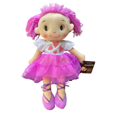 Teddy & Friends Brand Annabelle Ballerina Soft Rag Doll | Purple 35cm