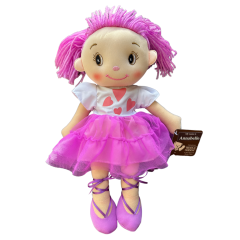 Teddy & Friends Brand Annabelle Ballerina Soft Rag Doll | Purple 35cm