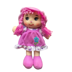 Teddy & Friends Brand Ivy Dress & Hat Soft Rag Doll | Purple 25cm