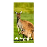 My Australia Large Microfiber Beach Towel 160 x 80 cm | Australia Kangaroo & Joey