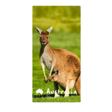 My Australia Large Microfiber Beach Towel 160 x 80 cm | Australia Kangaroo & Joey