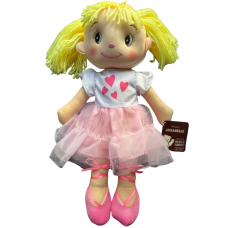 Teddy & Friends Brand Annabelle Ballerina Soft Rag Doll | Yellow 35cm