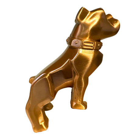 Genuine Mack Brand Gold Full Size Bulldog Mascot Statue | 11cm x 9cm