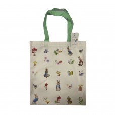 Beatrix Potter Peter Rabbit Poly Cotton Calico Style Tote Bag