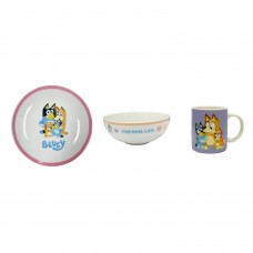 Bluey Licensed Ceramic 3 Piece Breakfast Set | Mug Bowl Plate