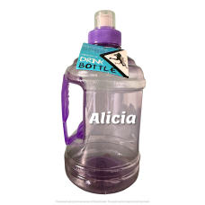 Sports Purple Plastic Drink Flask Bottle with Name | 1 Litre Capacity