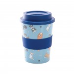 IS Gift The Dog Collective Wheat Straw Travel Cup & Cutlery Set | Blue