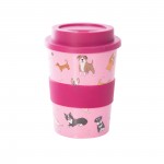 IS Gift The Dog Collective Wheat Straw Travel Cup & Cutlery Set | Pink