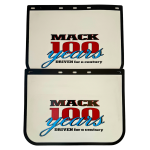 Genuine Mack Brand Rubber Style 100 Years Centennial Print Mudflaps | 24" x 18" Size