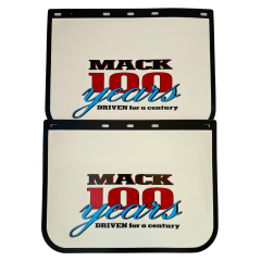 Genuine Mack Brand Rubber Style 100 Years Centennial Print Mudflaps | 24" x 18" Size