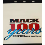 Genuine Mack Brand Rubber Style 100 Years Centennial Print Mudflaps | 24" x 18" Size