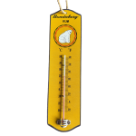Rustic Look Bundy Bundaberg Rum Hanging Tin Thermometer | 27 x 7 cm