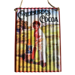 Vintage Look Cadbury's Cocoa Hanging Tin Sign | 29 x 40 cm