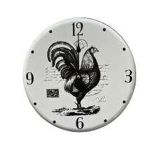 Vintage Antique Rooster Small Country Wall Clock | 29cm