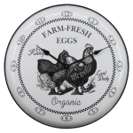 Farm Fresh Free Range Organic Eggs Chicken Large Country Wall Clock | 62cm