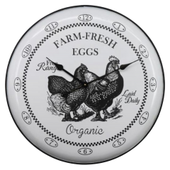 Farm Fresh Free Range Organic Eggs Chicken Large Country Wall Clock | 62cm