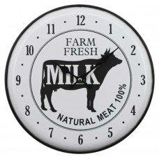 Fresh Milk Farmers Market Cow Large Country Wall Clock | 62cm