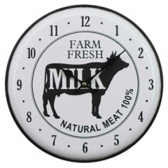 Fresh Milk Farmers Market Cow Large Country Wall Clock | 62cm