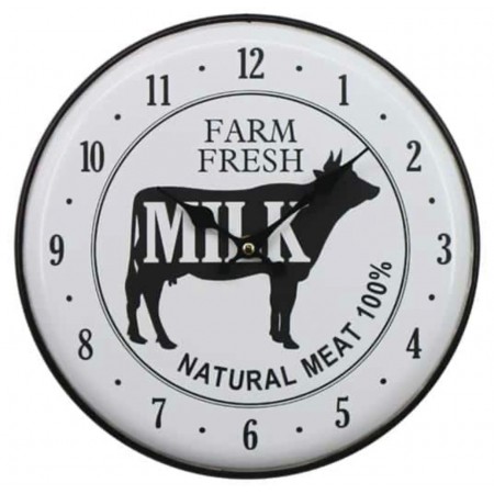 Fresh Milk Farmers Market Cow Large Country Wall Clock | 62cm