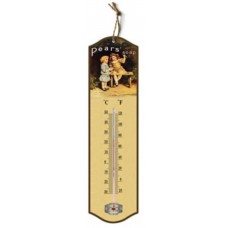 Vintage Look Pears Soap Hanging Tin Thermometer | 27 x 7 cm