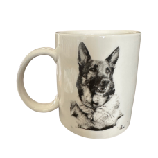 Classic Double Side Print Dog Theme Coffee Ceramic Mug | German Shepherd