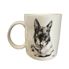 Classic Double Side Print Dog Theme Coffee Ceramic Mug | German Shepherd