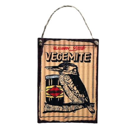 Vintage Look Happy Little Vegemite Hanging Tin Sign | 29 x 40 cm