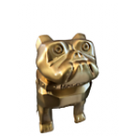 Genuine Mack Brand Gold Full Size Bulldog Mascot Statue | 11cm x 9cm