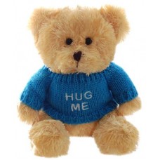 Teddy & Friends Brand Small Golden Bear with Hug Me Jumper Soft Plush Toy 15cm