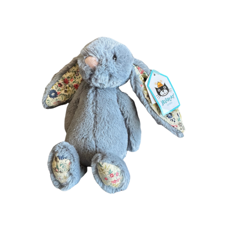 Jellycat Blossom Bashful Dusky Blue Small Bunny | 8 x 9 x 18cm