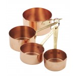 Academy Copper Plated Measuring Cups With Brass Handles | 4 Piece Set